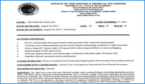 Dallas McCarver Autopsy: Heart Condition & Enlarged Organs Revealed