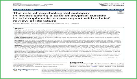 Psychological Autopsy: Unlocking Secrets Behind Suicide?